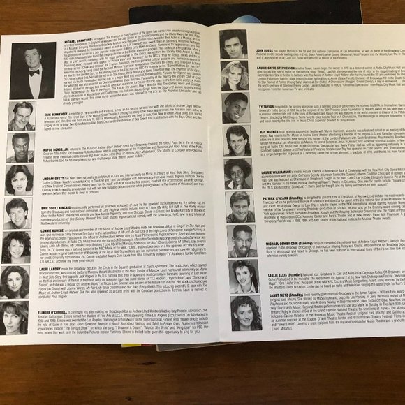 MICHAEL CRAWFORD 1992 SOUVENIR PROGRAM SIGNEDTHE MUSIC OF ANDREW LLOYD WEBBER - Picture 5 of 8